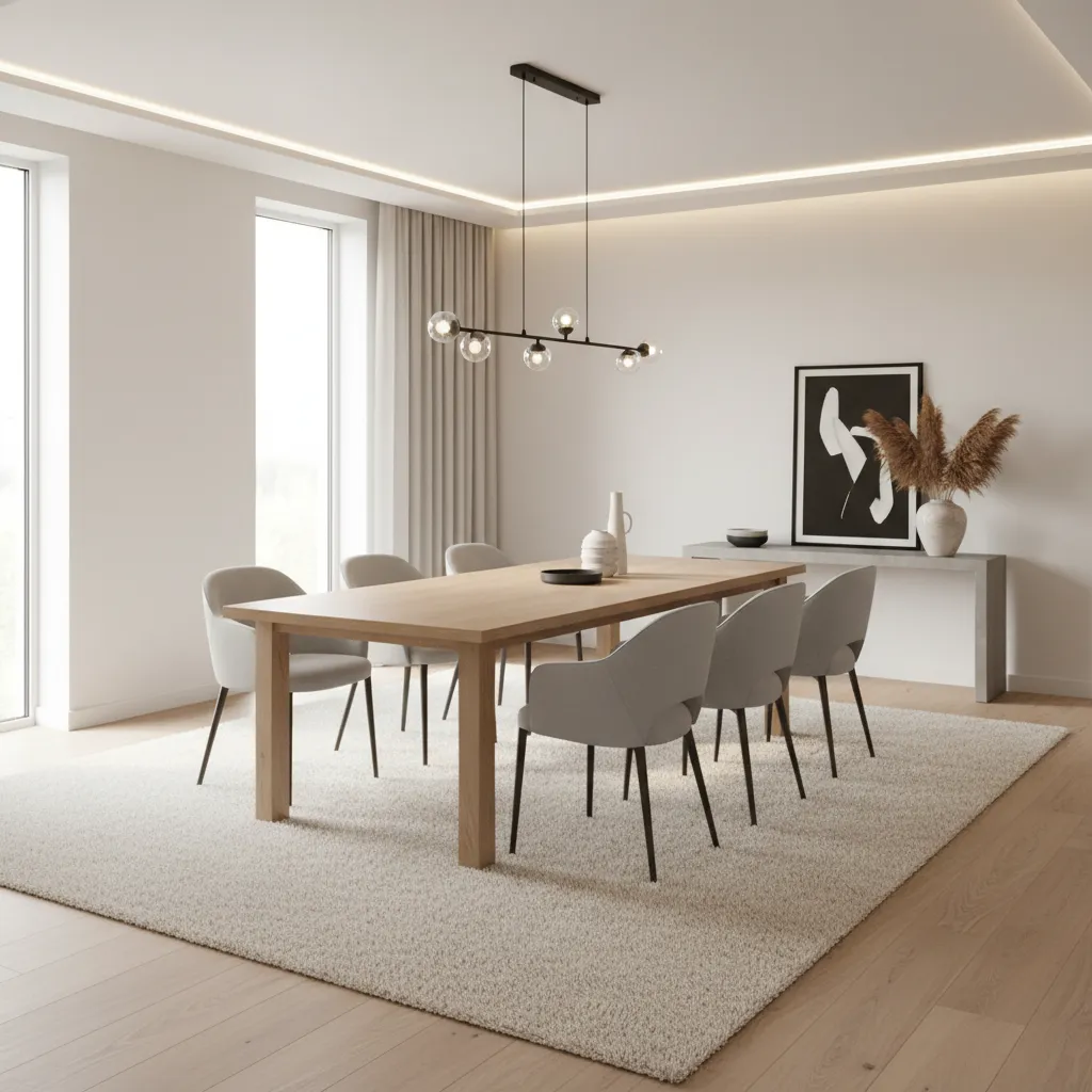 How Interior Designers Choose Dining Room Rug Sizes