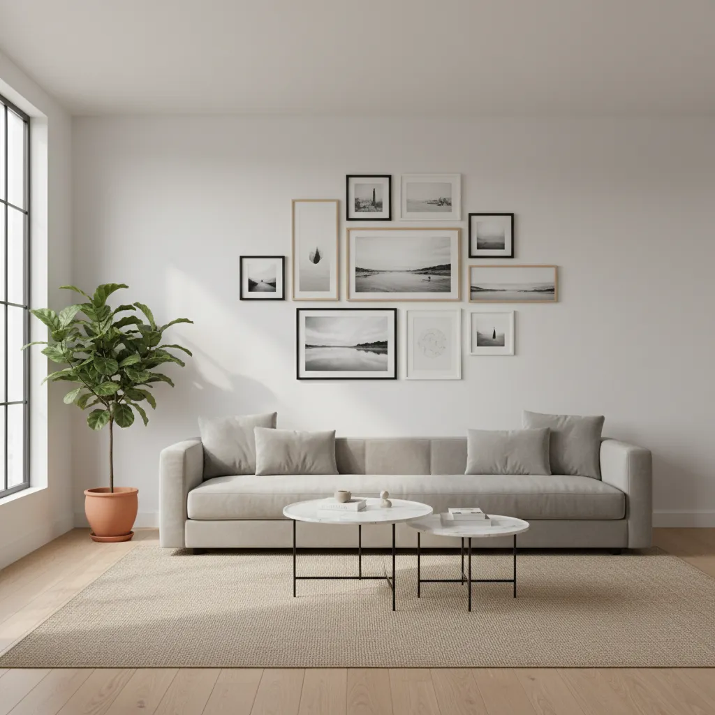 How Interior Designers Plan Multi-Frame Gallery Walls