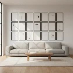 How Interior Designers Arrange Same Size Frames in Gallery Walls