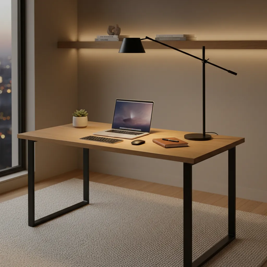 Iluminación correcta en un escritorio con lámpara de trabajo