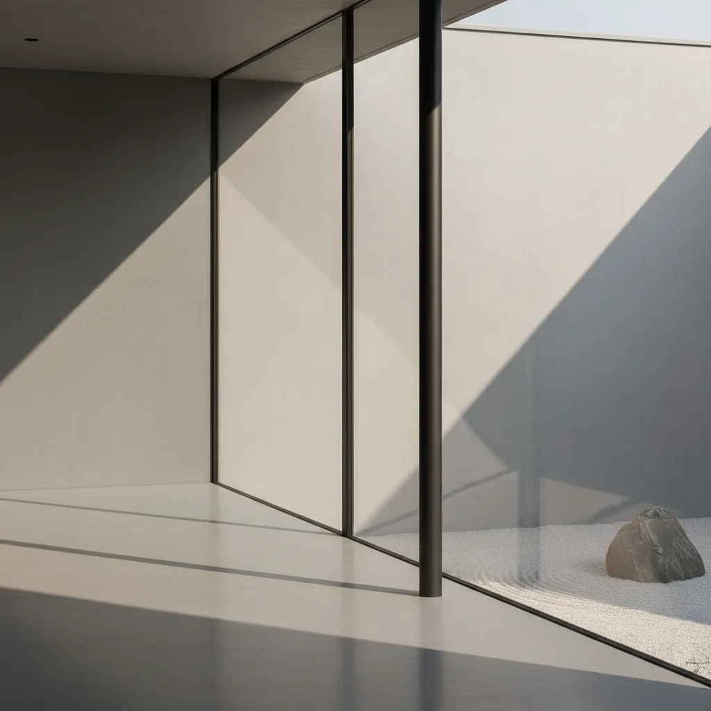 Detalle arquitectónico minimalista con líneas limpias