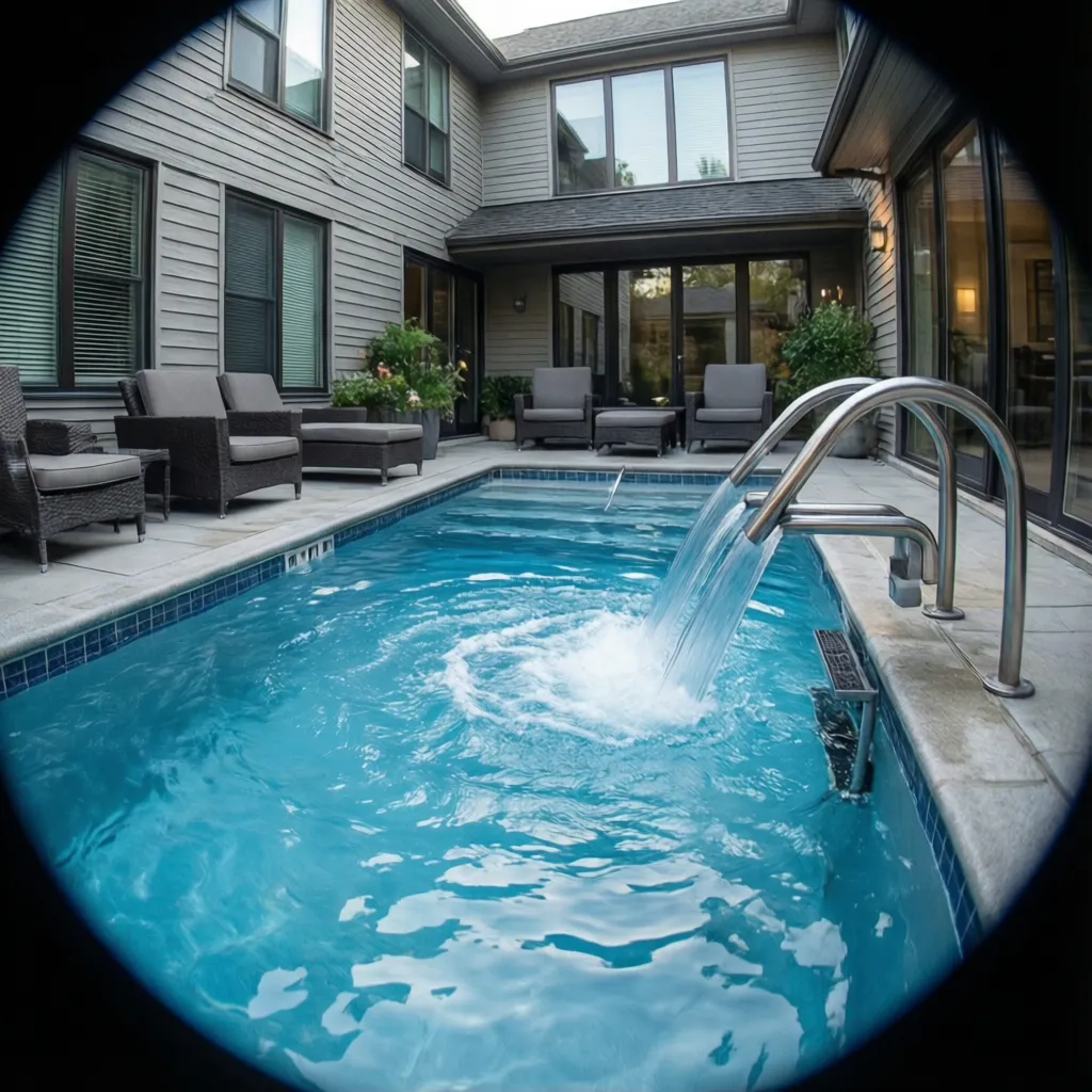 Casas de diseño con piscina de entrenamiento