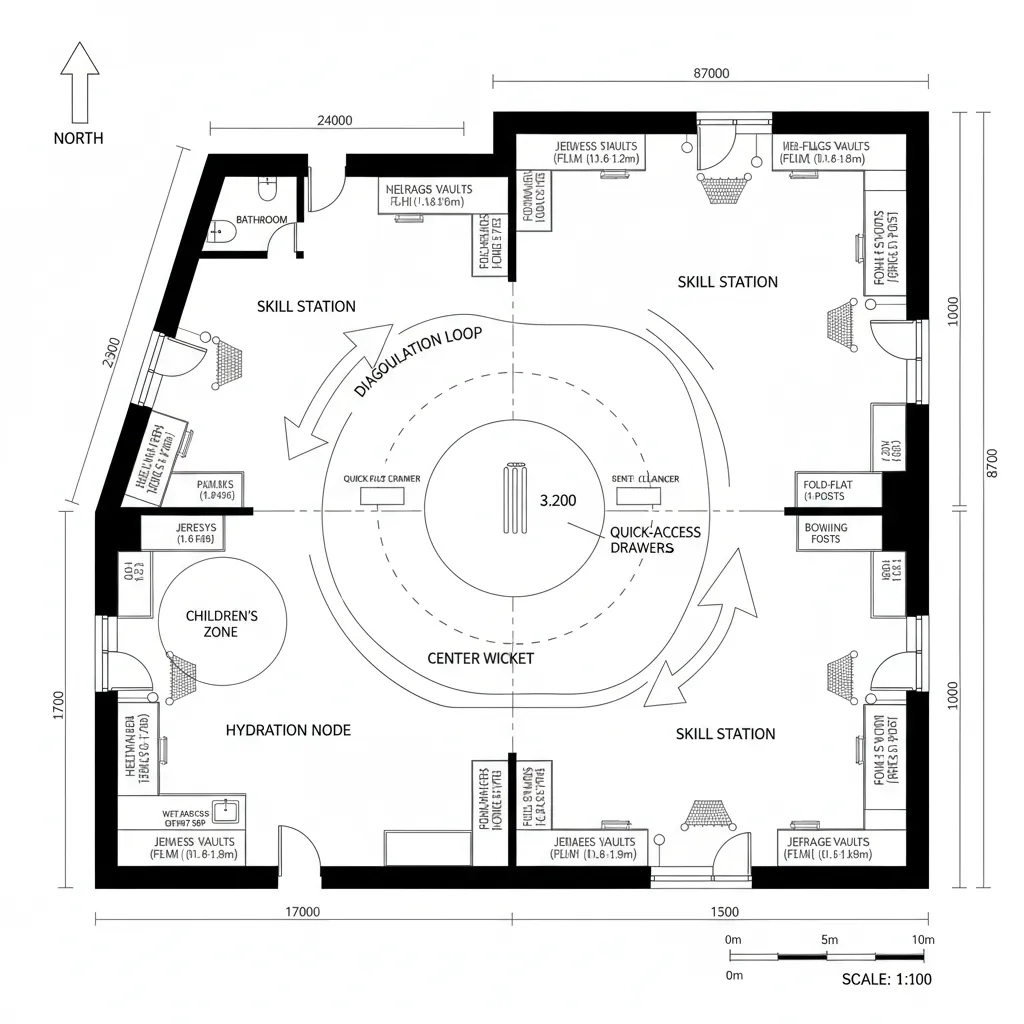 Diagonal Bow Loop + Perimeter Stations