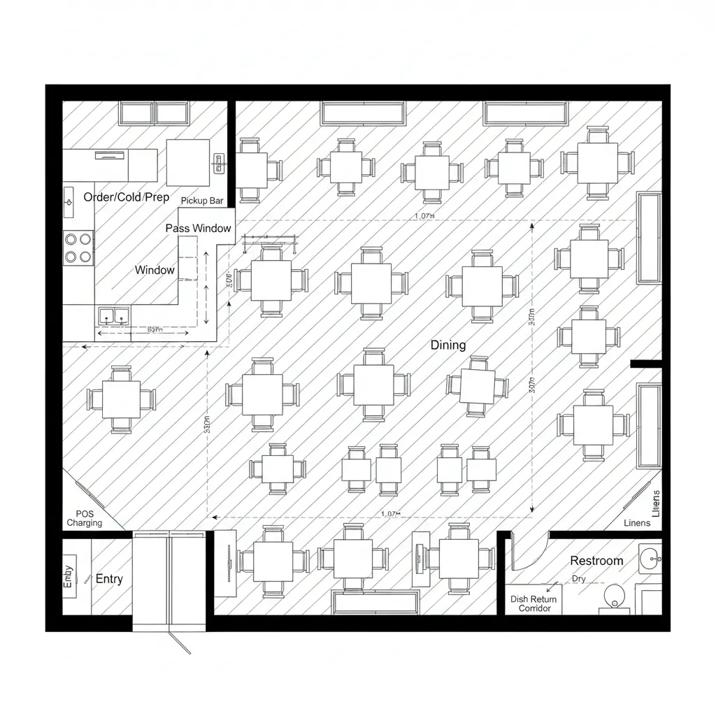 Diagonal Grid with Split Kitchen Node