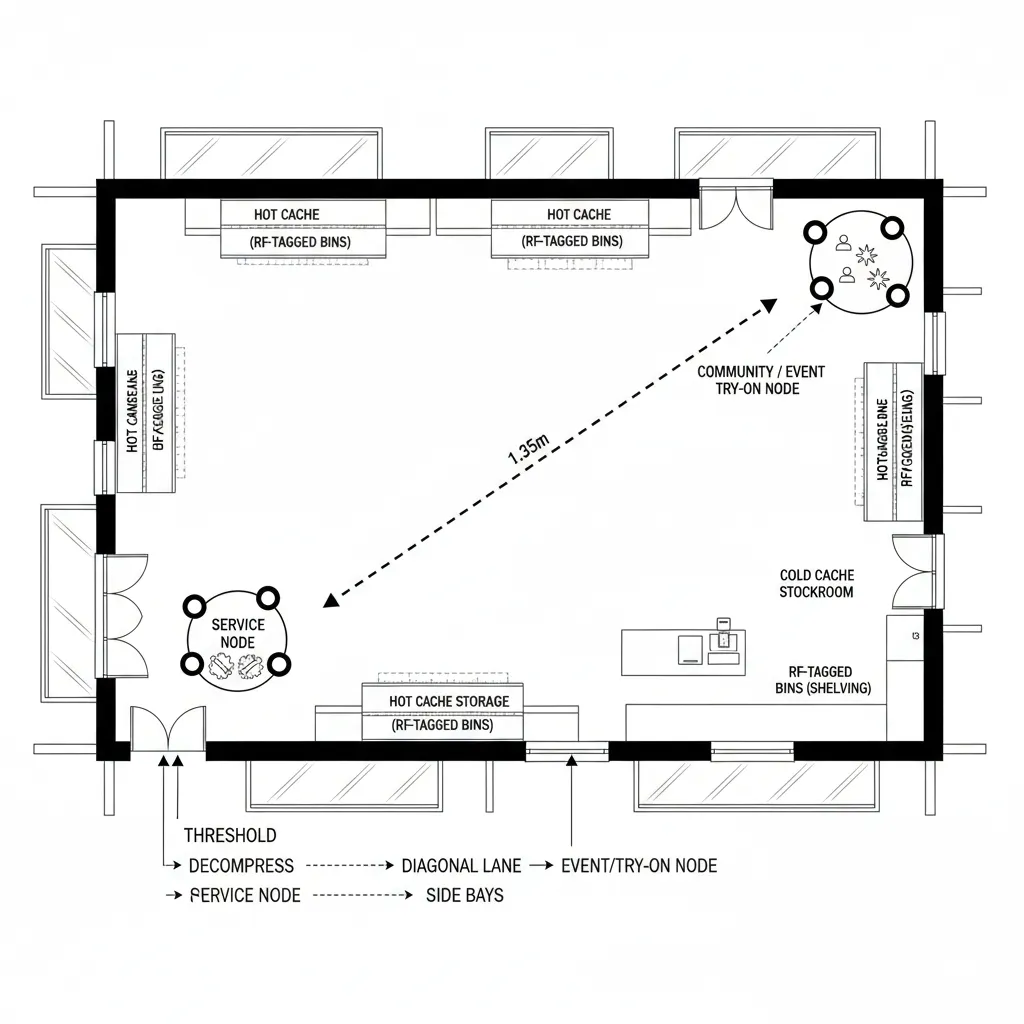 Diagonal Spine with Anchor Zones
