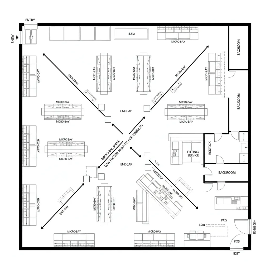 Diagonal Spine with Micro-Bays