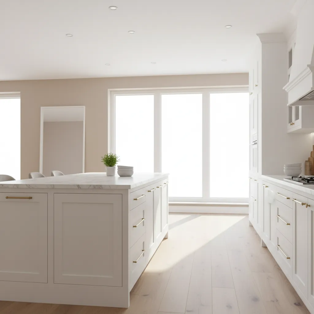 Kitchen with semi custom cabinets similar to Diamond cabinet styles