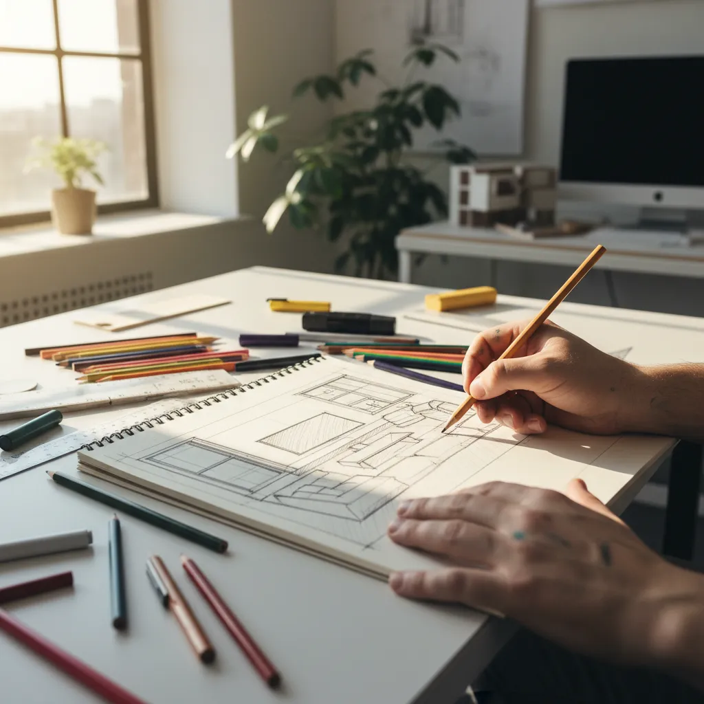 Dibujo a mano alzada para diseñadores de interiores