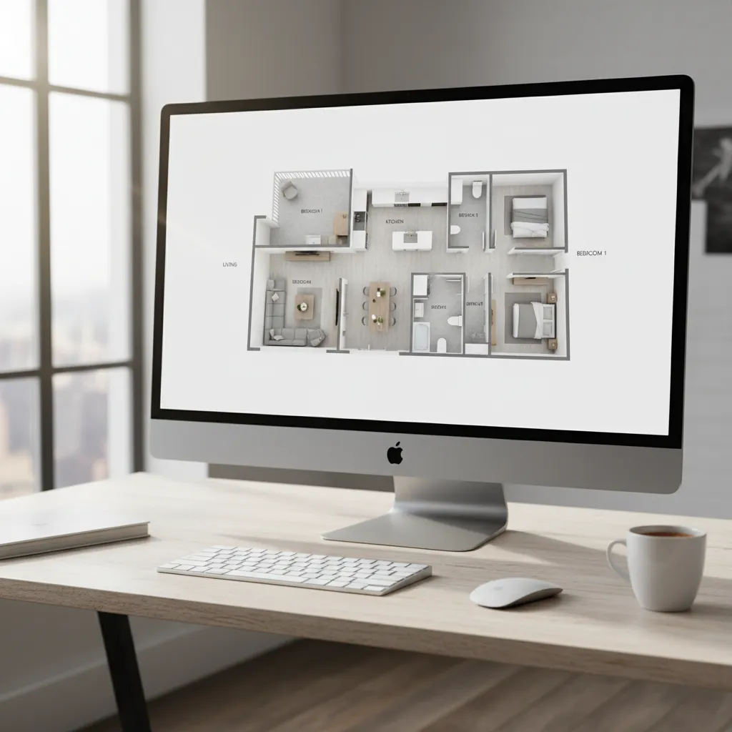 3d digital floor plan used to verify building area calculations