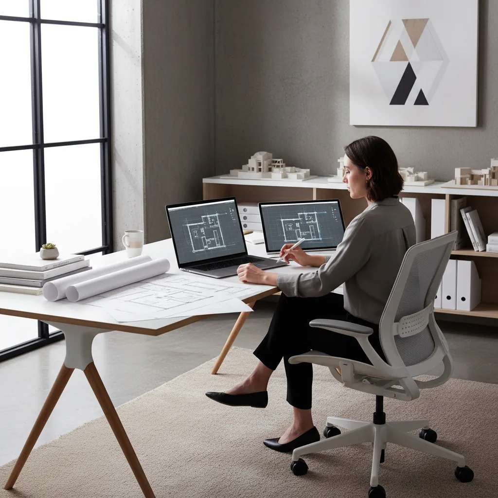 Person designing a house layout using an online floor plan creator on a laptop