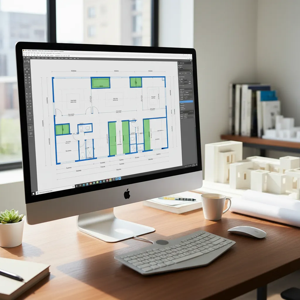 software interface editing an automatically generated floor plan