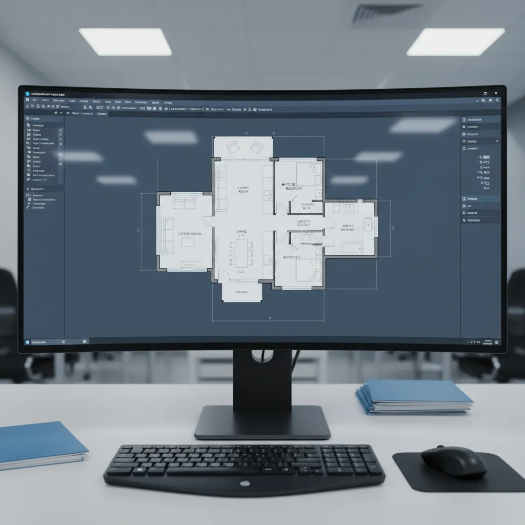 digital floor plan layout for home design project