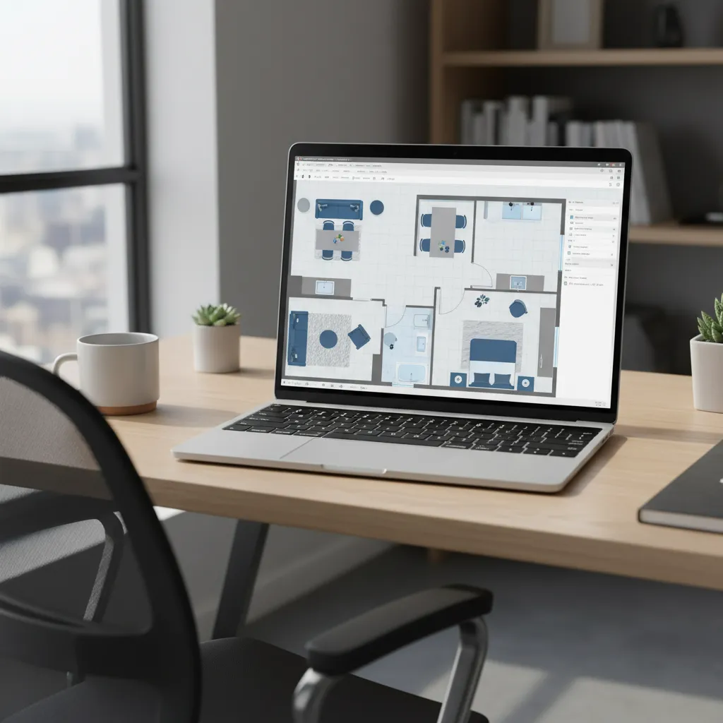 digital floor plan layout displayed on design software interface