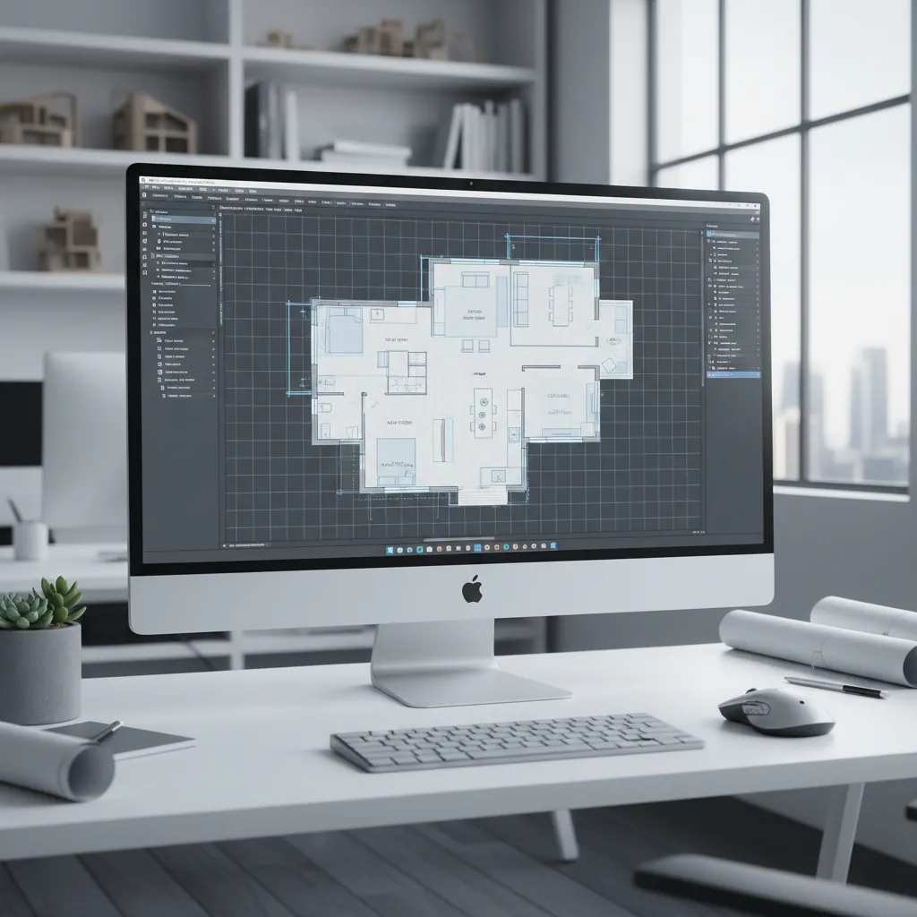 Digital floor plan creator interface displaying a home layout design