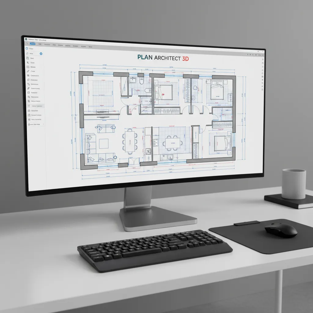 Digital floor plan with highlighted wall and floor measurements for quantity takeoff