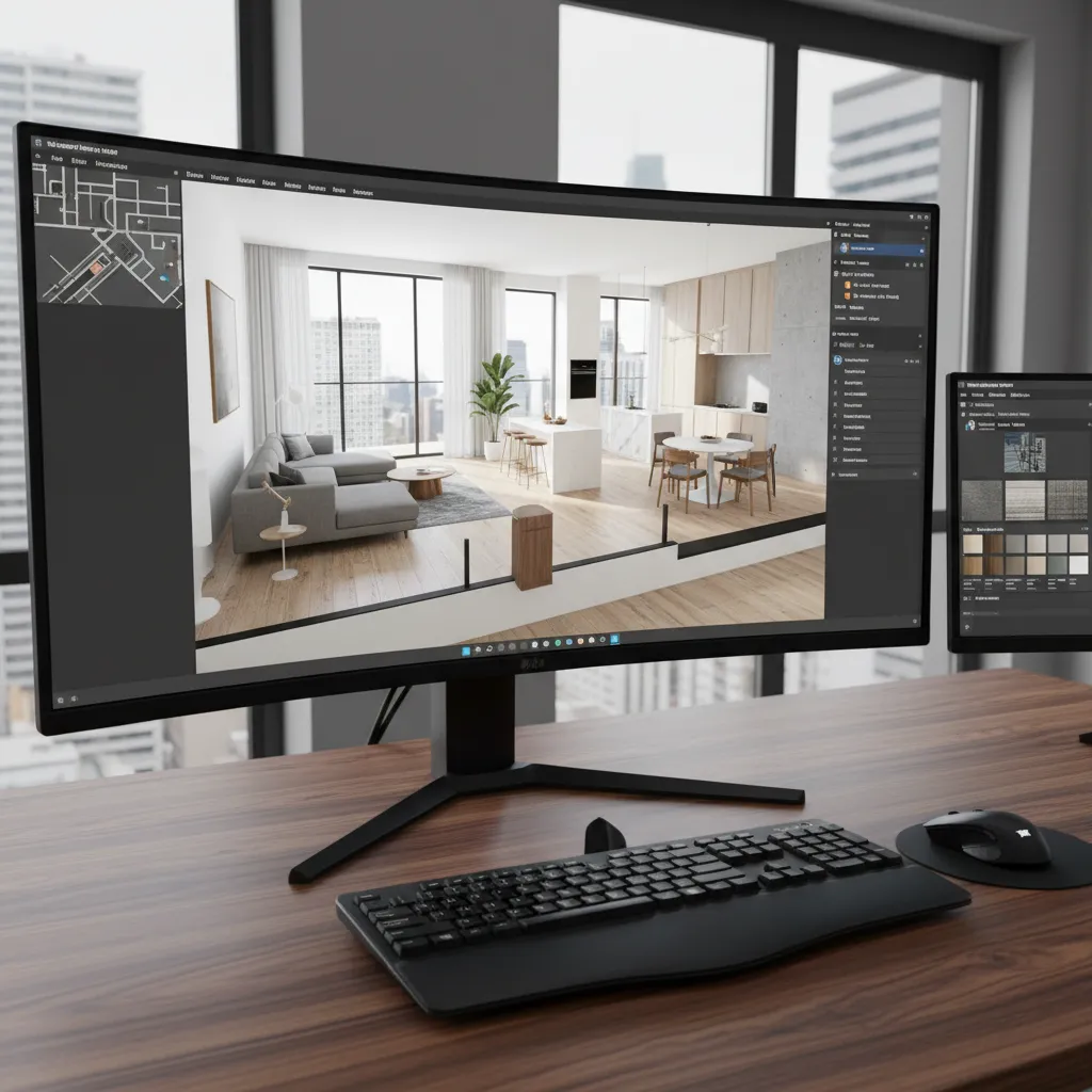 3D digital reconstruction of building floor plan model on design software