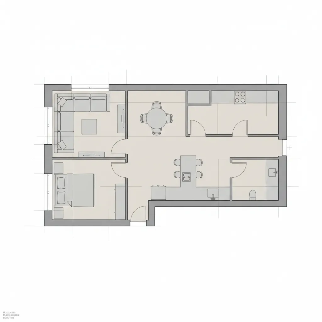 digital floor plan layout created with interior design software