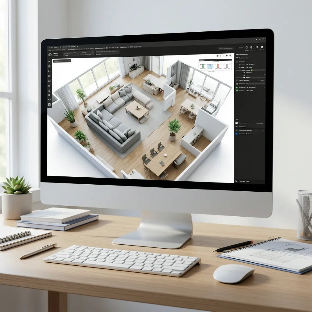 digital floor layout visualization showing flooring placement planning