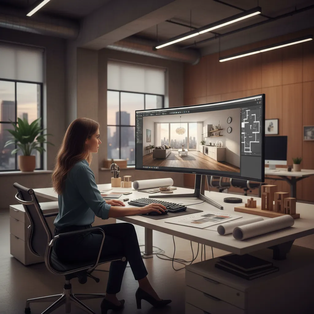Planificación digital de un interior de vivienda en 3D