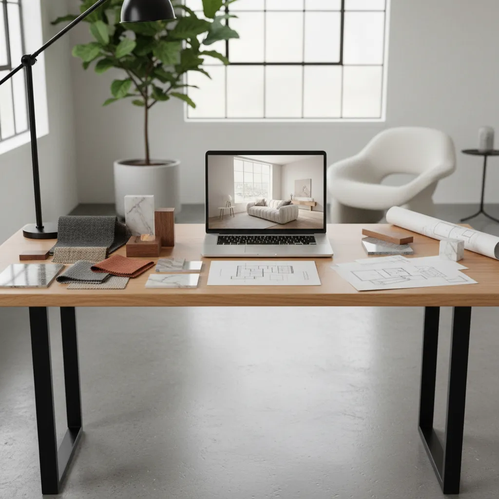 Flujo de trabajo digital en diseño de interiores con modelos 3D
