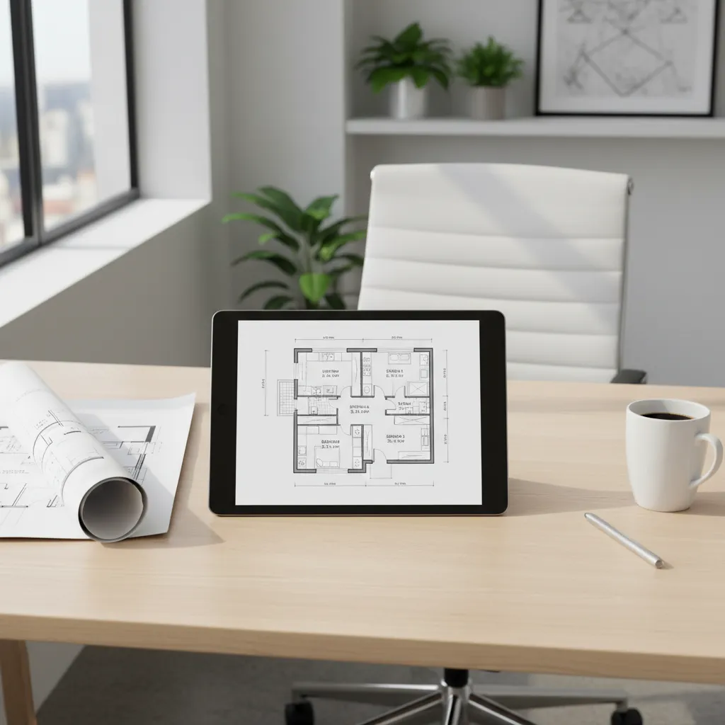 digital floor plan showing accurate room measurements and wall dimensions