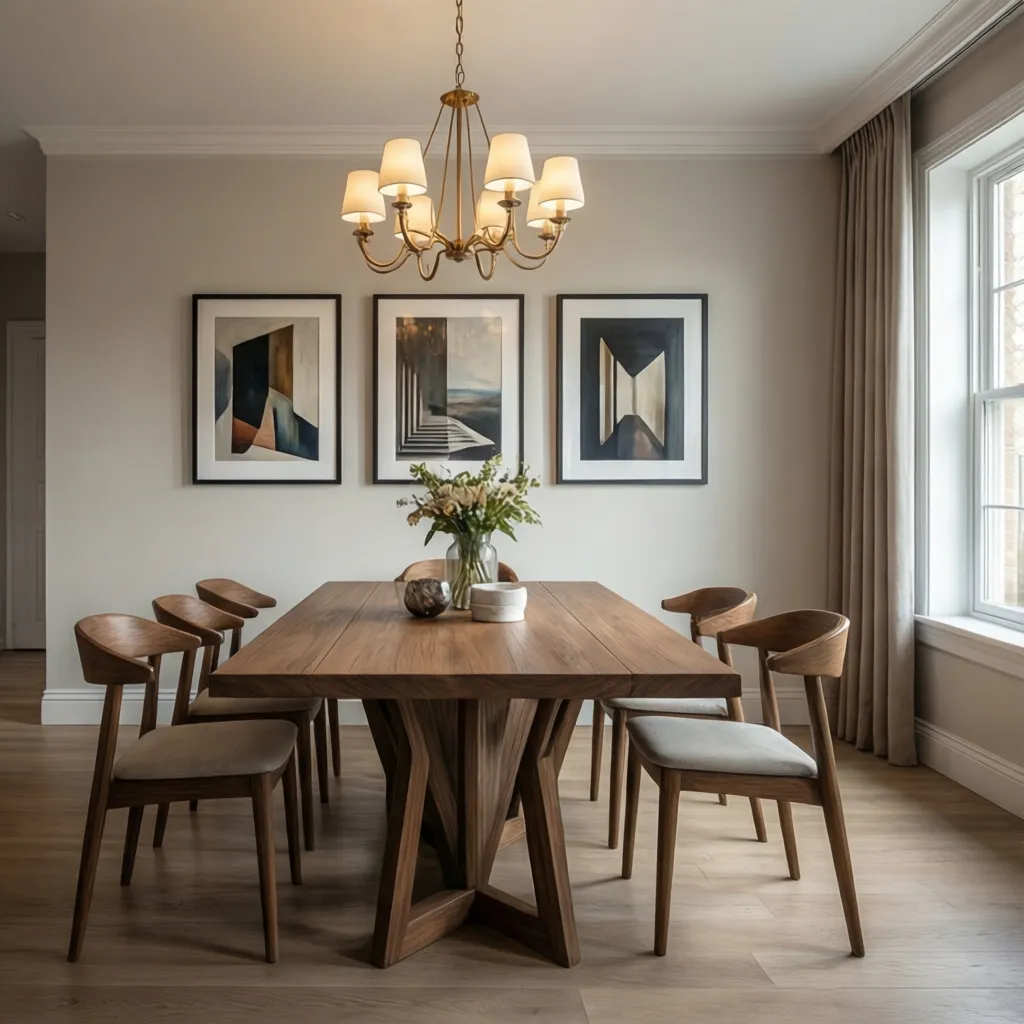 How to Optimize Picture Frame Placement in a Dining Room for Balance and Lighting