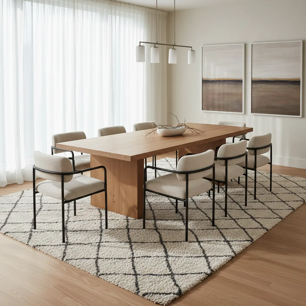 Optimizing Dining Room Rug Placement for Traffic Flow and Chair Movement