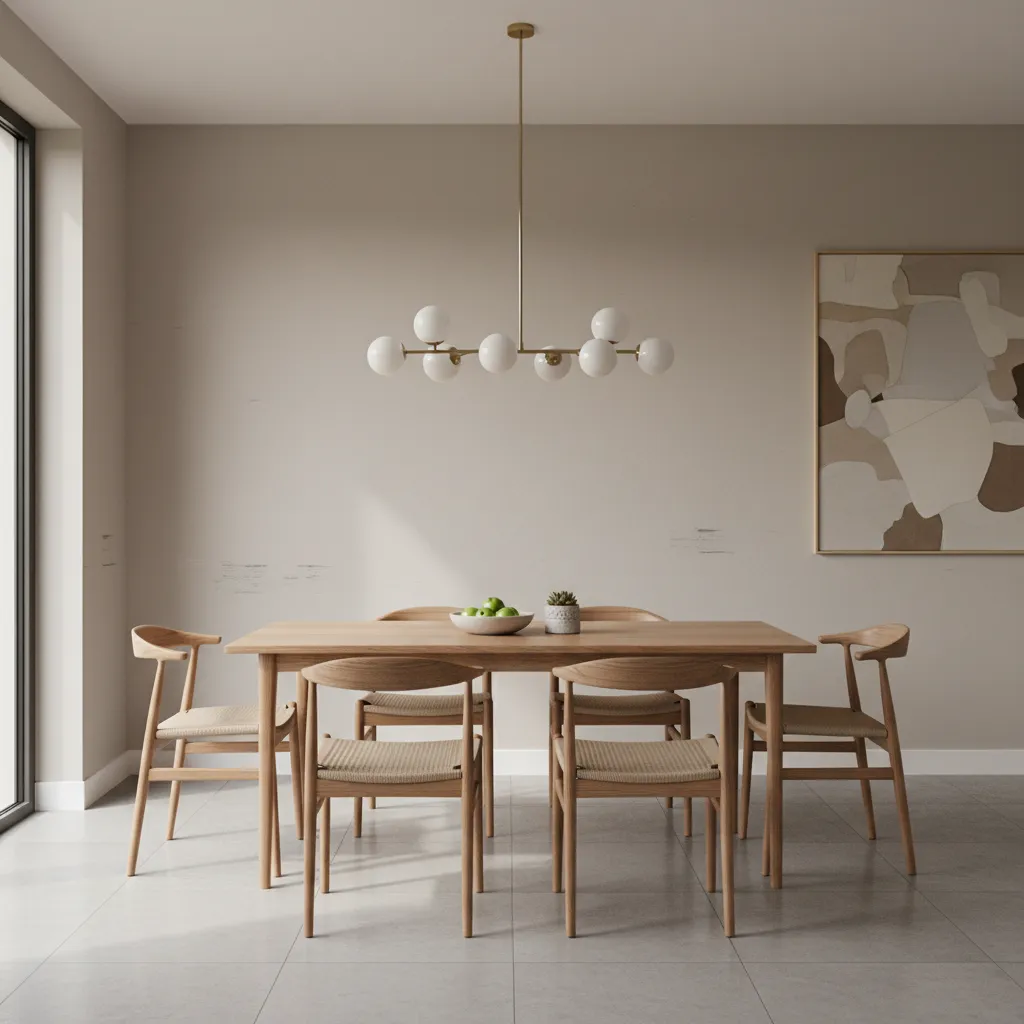 Dining room wall with common scuffs and stains near chairs