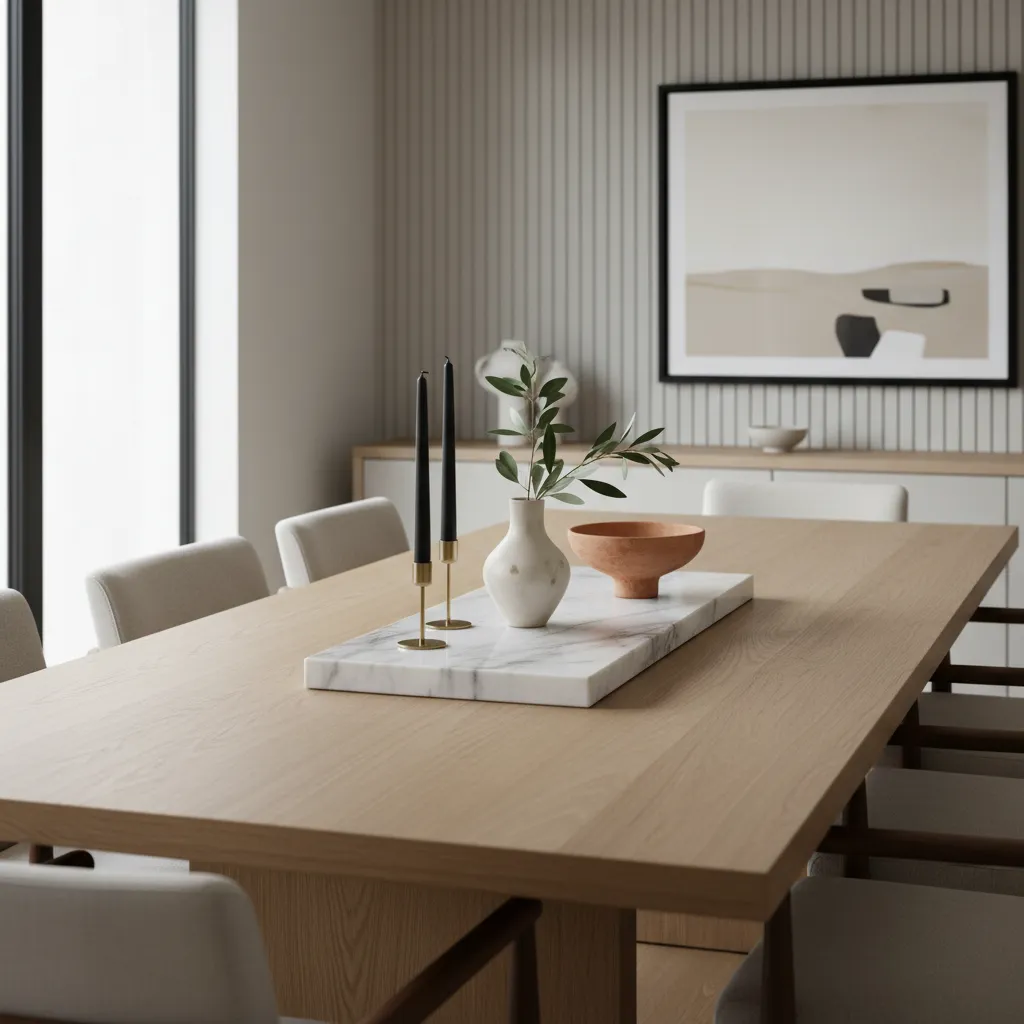 How to Style a Dining Table Tray Like an Interior Designer: 5 professional techniques I use to create balanced, stylish dining table tray arrangements that look intentional, layered, and beautifully designed.