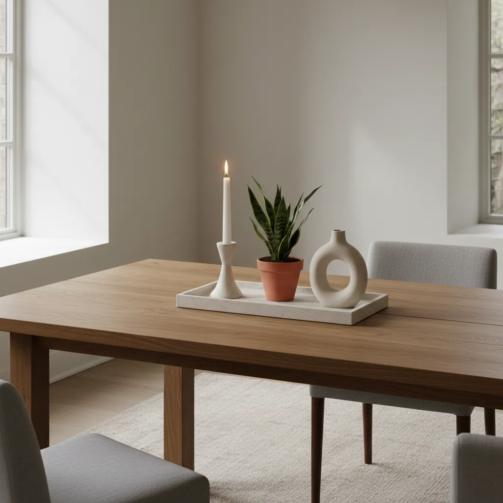 6 Fixes for a Cluttered Dining Table Tray: Why your dining table tray looks messy and the simple styling tricks I use to create a balanced, designer-looking centerpiece.