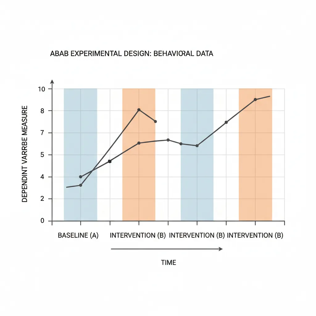 Gráfico del diseño ABAB utilizado en investigación de caso único