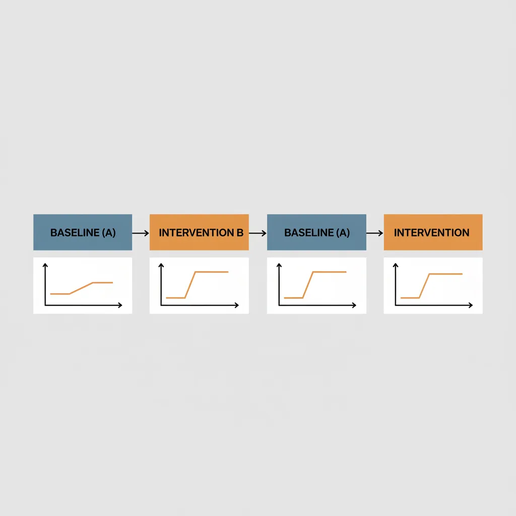 Diagrama de diseño A-B-A-B usado en psicología conductual