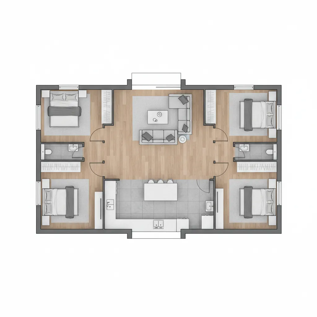Diseño básico de casa 2D: cómo crear un plano funcional