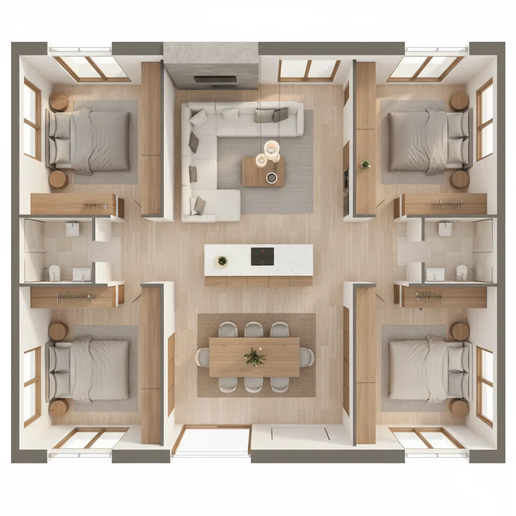 Diseño de casa 10 x 10: ideas y distribución eficiente