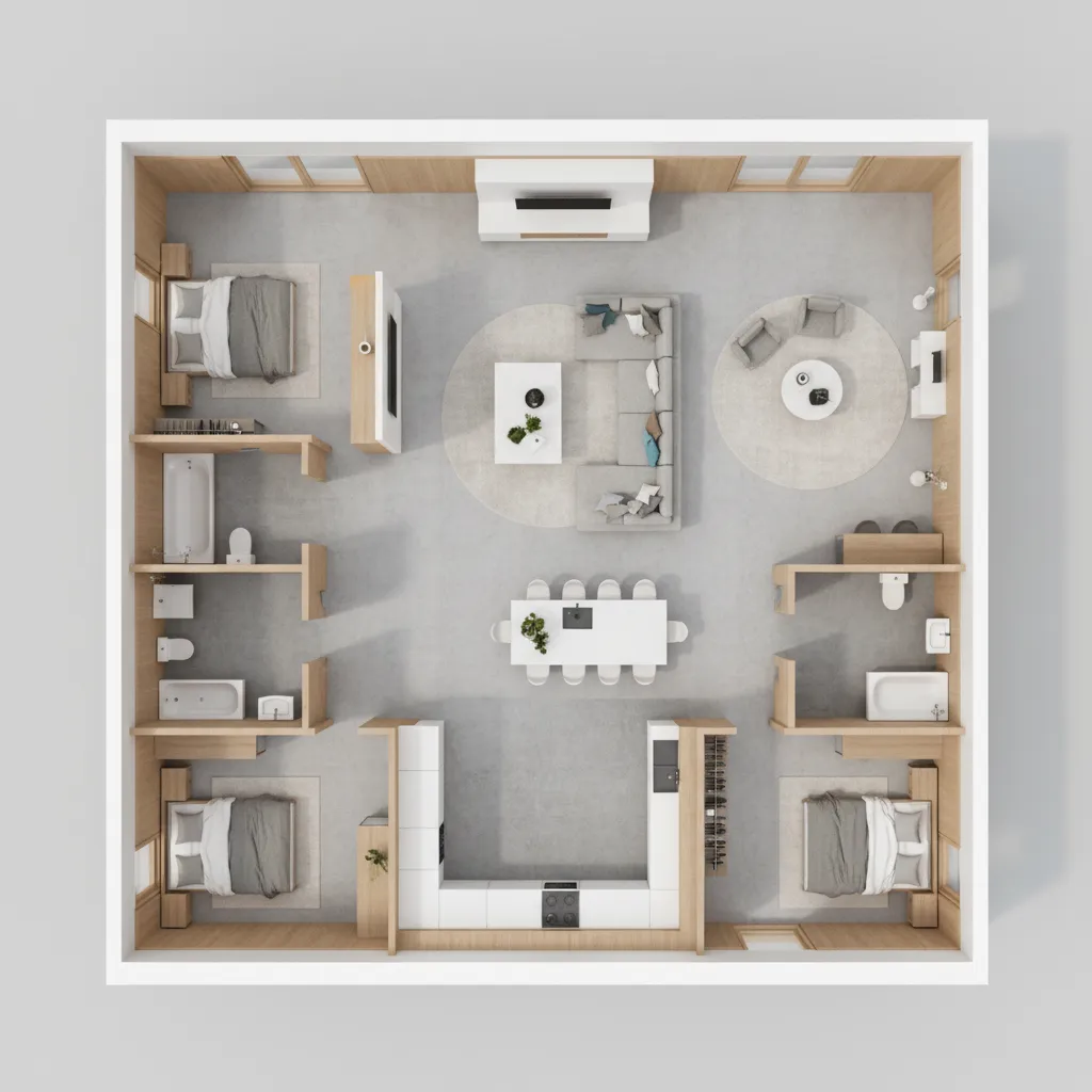 Diseño de casa con 3 recámaras: ideas funcionales