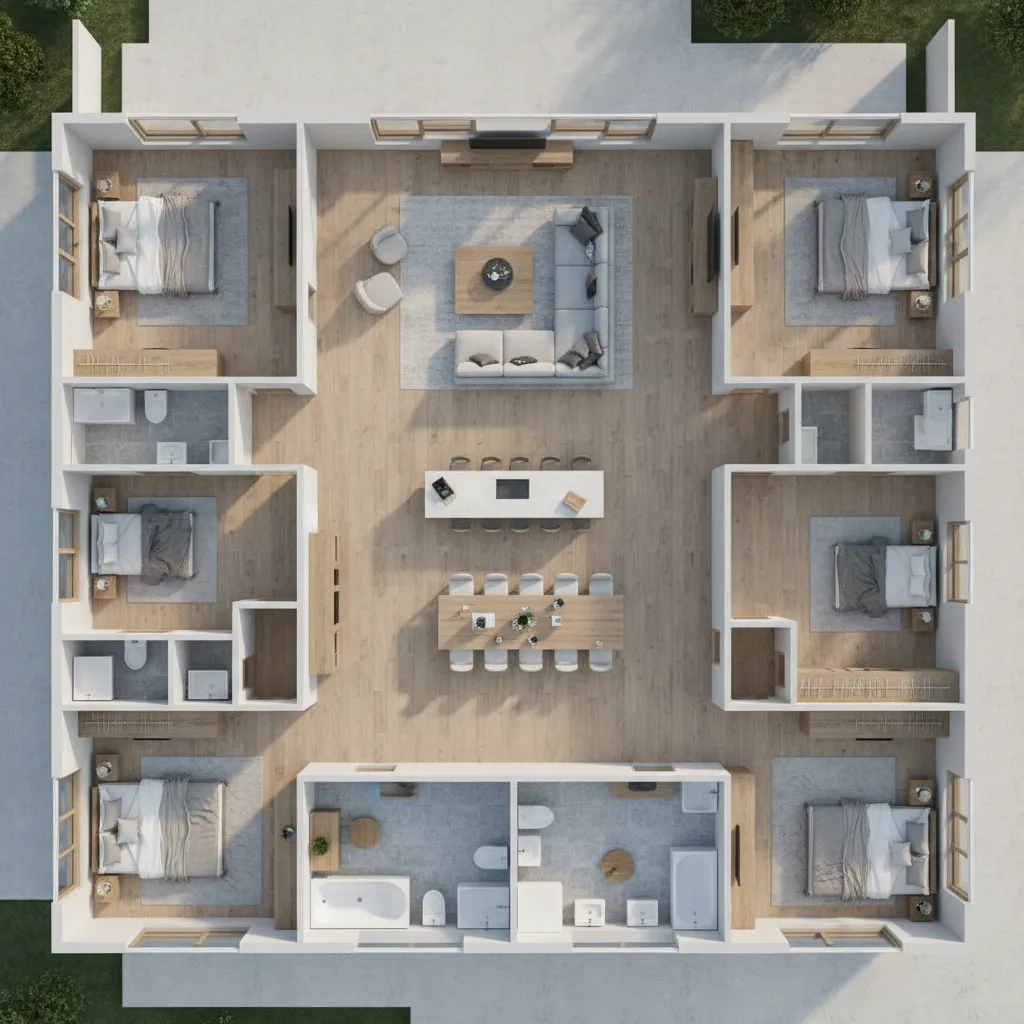 Diseño de casas de 6 habitaciones: guía práctica