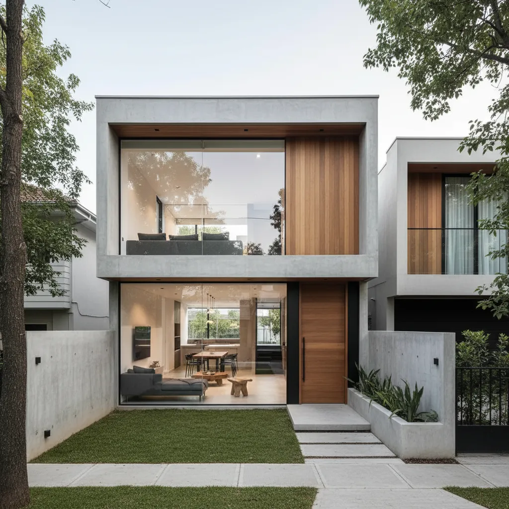 Diseño de casa de 8x15: distribución funcional y moderna