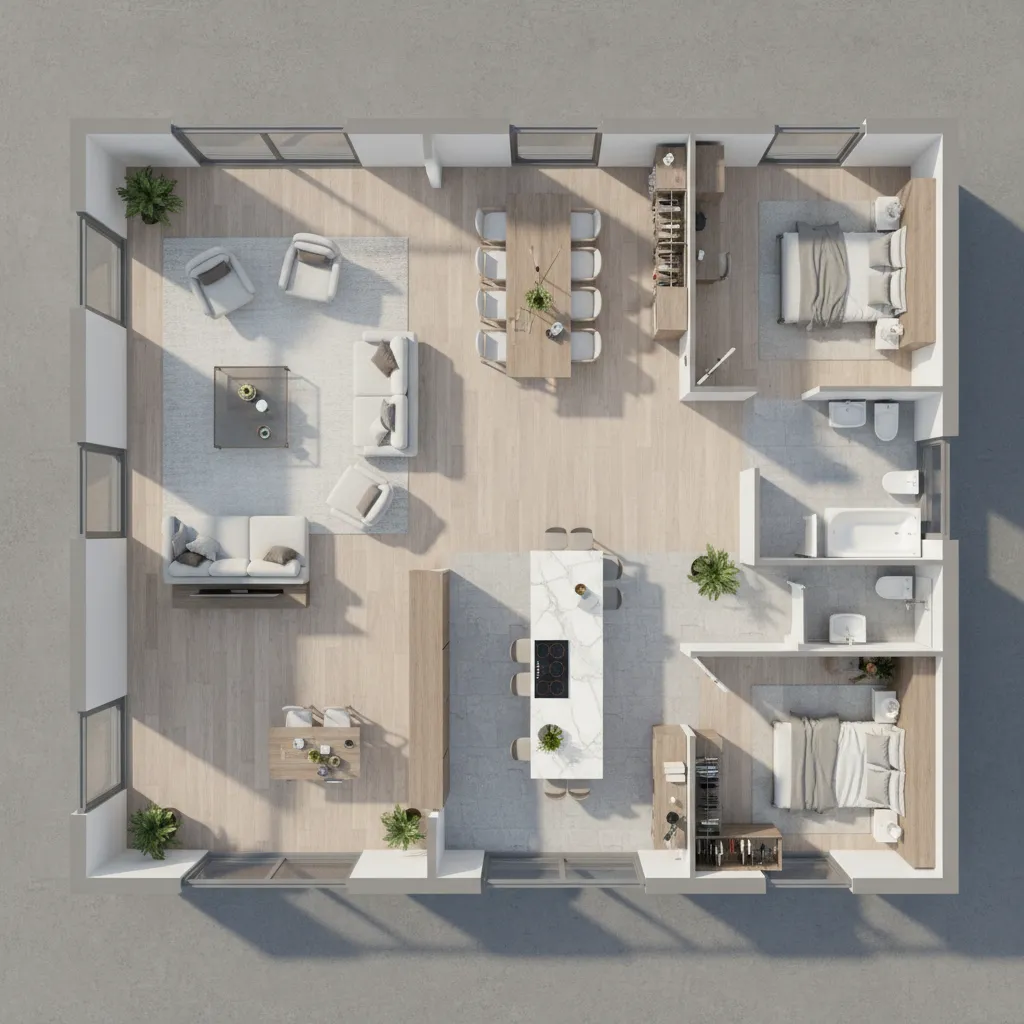 Diseño de casa con tres cuartos: guía práctica