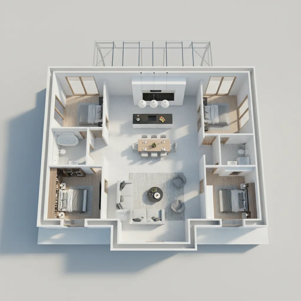 Diseño de casas de una planta en Sweet Home 3D