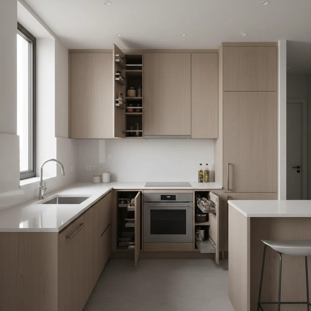 Diseño de interiores para cocina pequeña