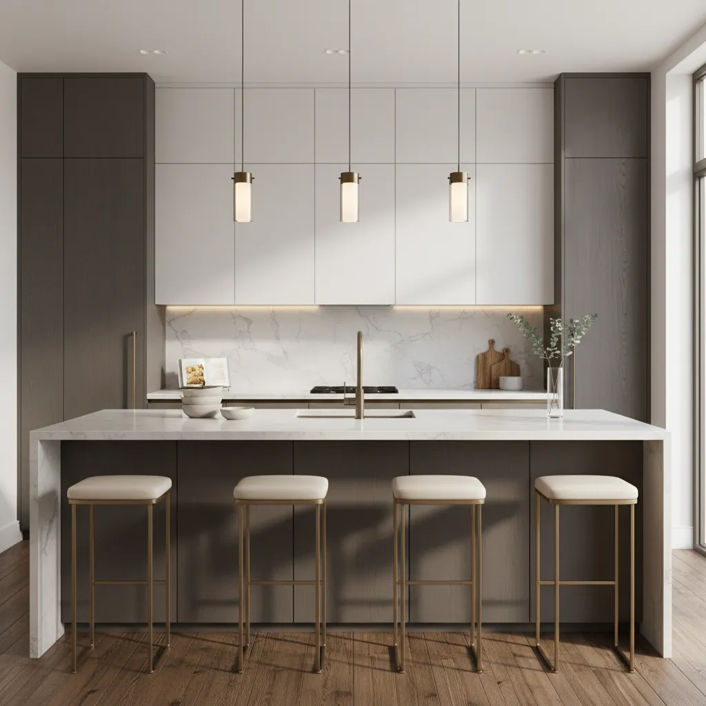 Diseño moderno de cocina planificado digitalmente