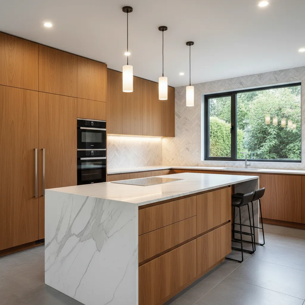 Cocina moderna diseñada durante una reforma interior