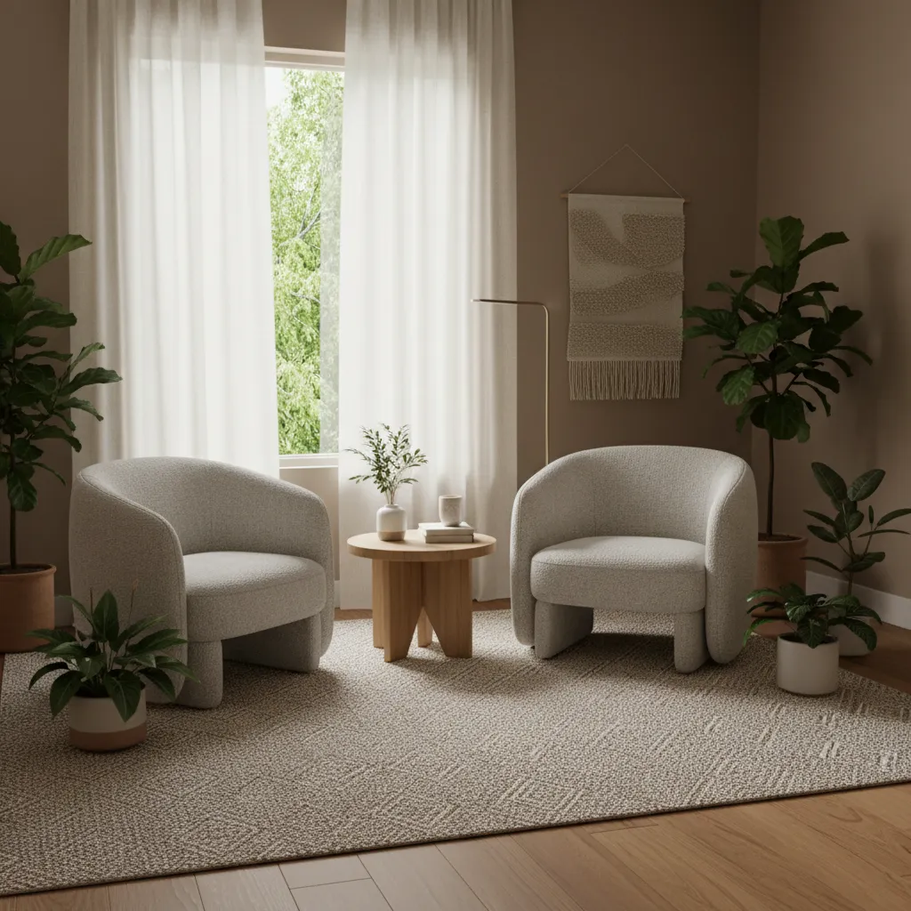 Diseño de interiores para consultorio psicológico