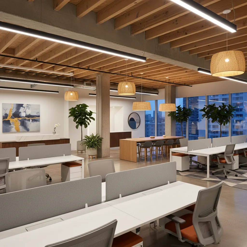 Interior moderno de oficina diseñado por arquitectos e interioristas