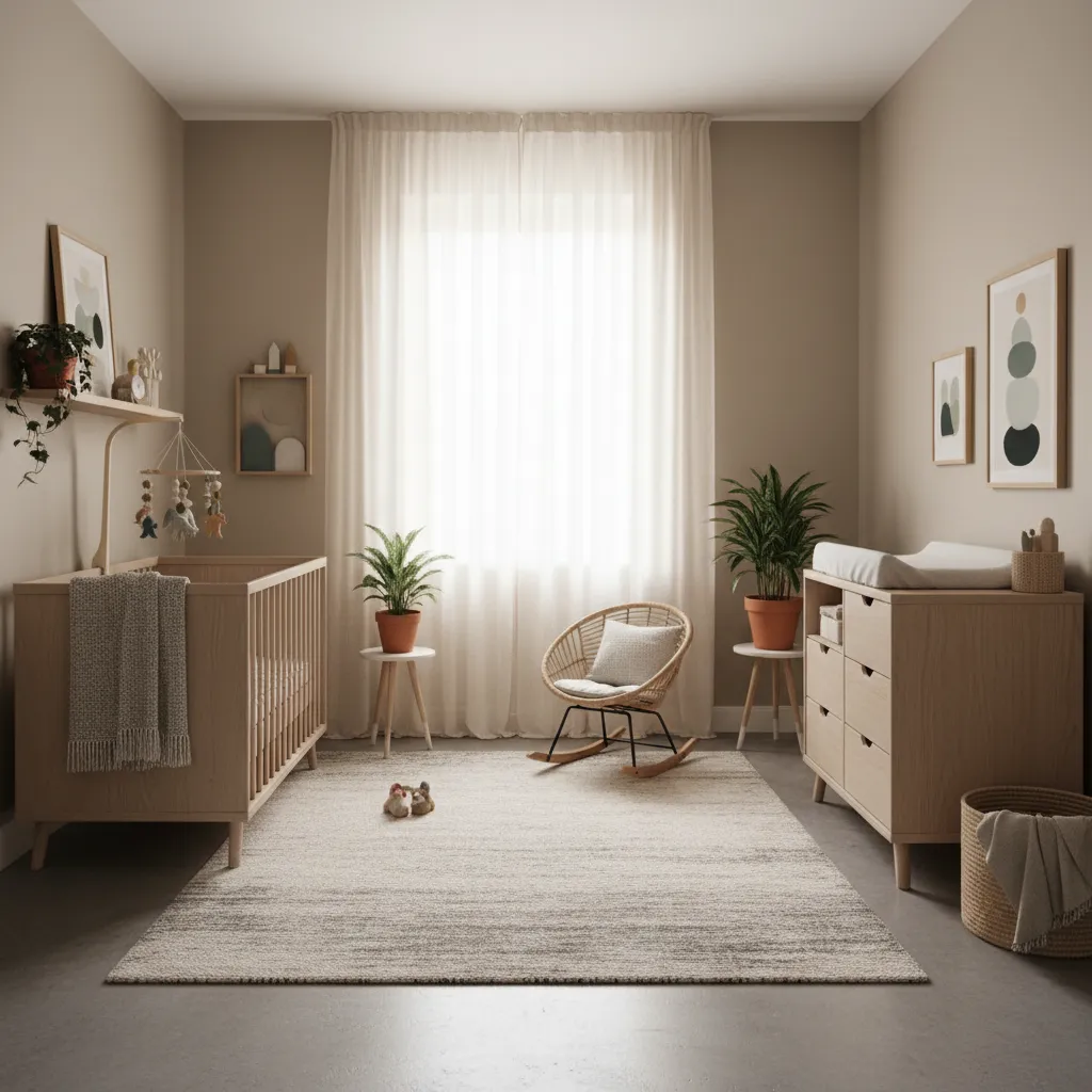 Habitación de bebé con diseño adaptable para crecer con el niño