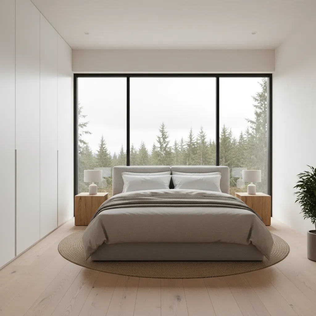 Visualización 3D de dormitorio moderno diseñado online