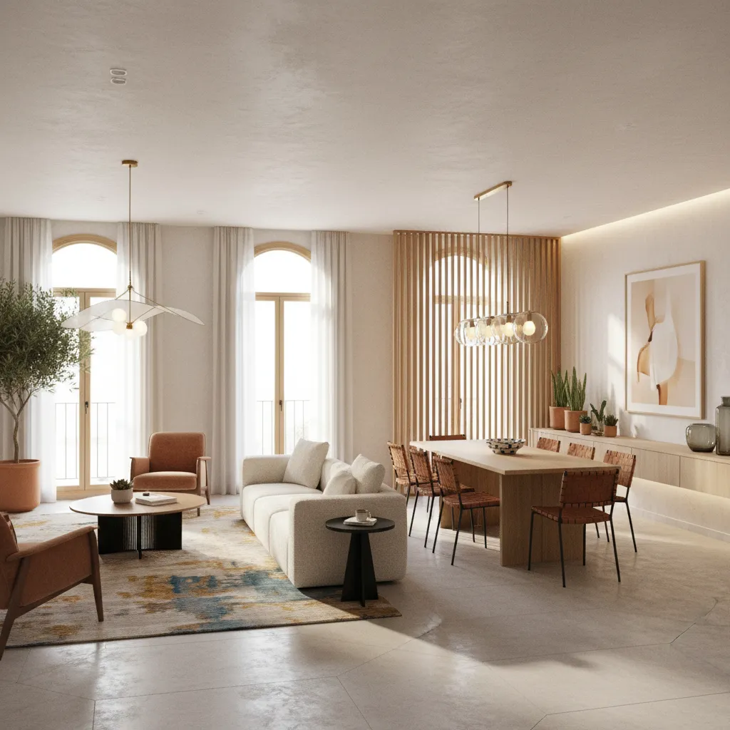 Apartamento moderno diseñado por interiorista con estilo contemporáneo