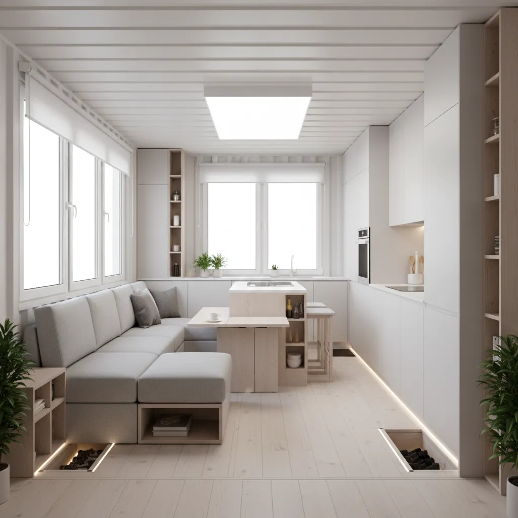 Distribución interior optimizada dentro de un contenedor