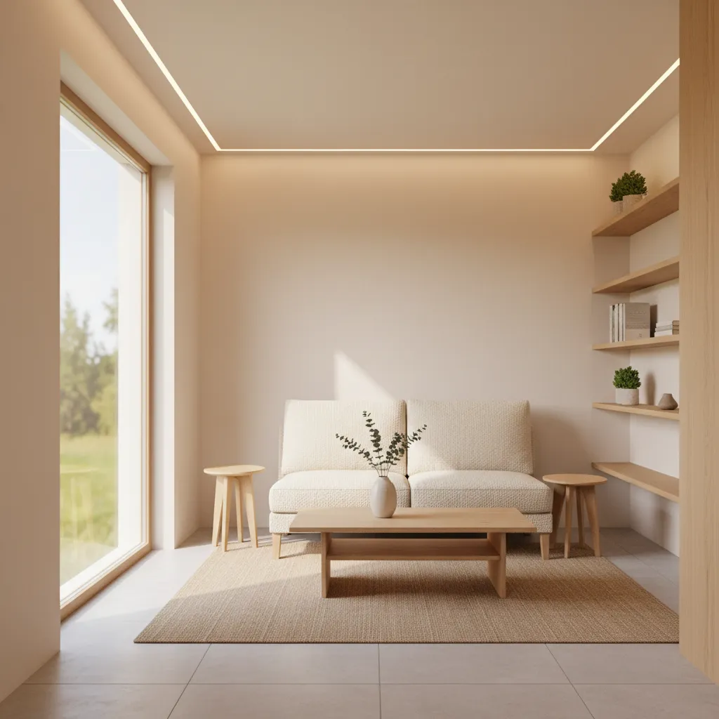 Interior económico pero elegante en una casa pequeña