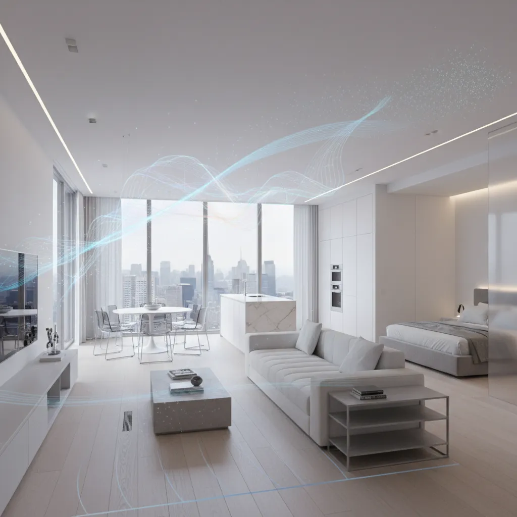 Visualización 3D de un espacio interior para estudiar climatización